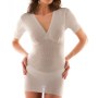 Liabel maglia mezza manica in pura lana da donna 016 756 incrocio con forma seno