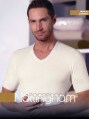 Nottingham Maglia scollo a V da uomo mezza manica corta lana cotone TV18 T-shirt