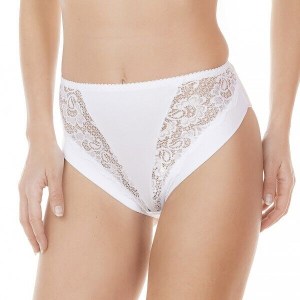 Slip a vita alta con pizzo da donna in cotone modal elastico Jadea 788