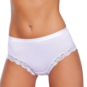 slip midi da donna in pizzo cotone modal elastico intimo elasticizzato Jadea 532