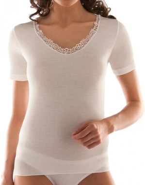 Liabel maglia intima da donna mezza manica lana cotone 05321 1036